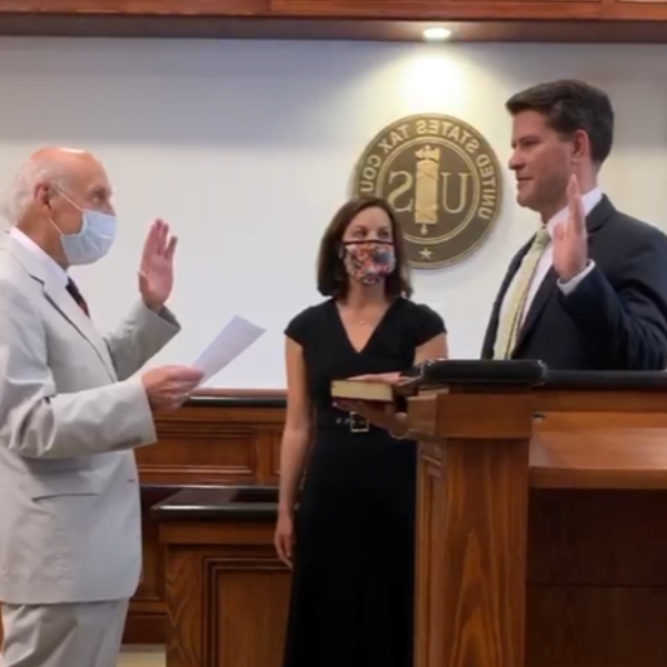 Photo of Judge Weiler being sworn into office